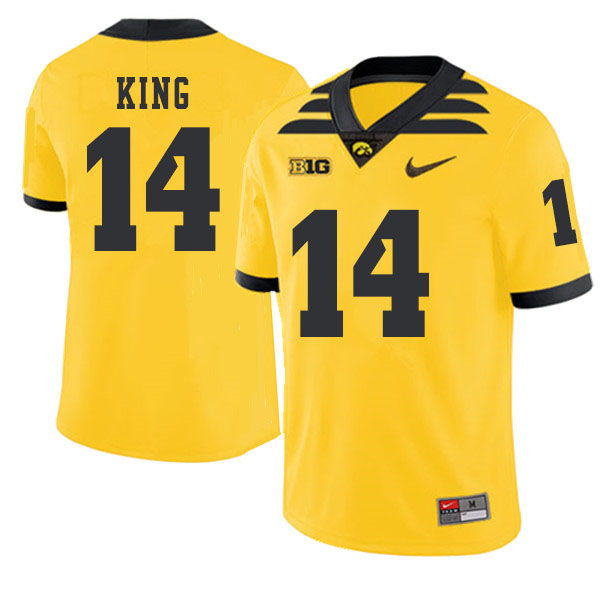 2019 Men #14 Desmond King Iowa Hawkeyes College Football Alternate Jerseys Sale-Gold - Click Image to Close